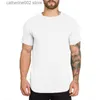 Camisetas masculinas de marca, roupas de ginástica, camiseta de fitness, moda masculina, hip hop, verão, camiseta de manga curta, algodão, musculação, músculo, camiseta masculina T230601