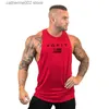 Men's T-Shirts Mens tank tops shirt gym tank top fitness clothing vest sleeveless cotton man canotte bodybuilding ropa hombre man clothes wear T230605