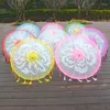 Umbrellas Adult Transparent Jasmi Tassel Umbrella Chinese Classic Dance Silk Cloth Cheongsa Hanfu Vintage Clear