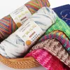 Yarn 100g fancy knitted yarn cotton blended worsted thread crochet rainbow DIY sweater hat 3MM free shipping P230601