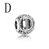 Для Pandora Charms Authentic 925 Silver Beads Новая европейская A-Z Начальная буква DIY Bead