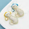 Pins Brooches Wuli baby Shining Wear Hat Cat Men's 2 Color Cute Sitting Pet Animal Party Casual Chest Pin Gift G230529