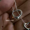 Designermarke Tiffays Classic Hollow Heart Double Halskette 925 Silver Neckkette