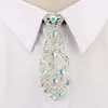 Ties Ties Personalità della moda Crystal Neckties Luxury Metal Diamond Diamond Cerendy Fare di nozze Tracca Short Men Accessori