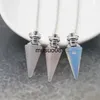 Pendant Necklaces Natural Stone Amethysts Healing Pendulum for Dowsing Spiritual Divination Cone Crystal Conical Quartz Pendants Necklace Jewelry J230601