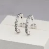 Boucles d'oreilles Séduisante Brillant Marquise Goujons Pour Femmes Cadeau De Mariage Lady Bijoux Authentique S925 Boucle D'oreille En Argent Cubique Zircone