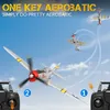 P-47 Lightning RC Plan 2.4G 4CH RC Fighter 400mm Wingpan P47 RTF Aircraft One-Key Aerobatic RC Warbird Cub Airplane Toys Gifts