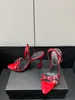 Mulheres Luxo Cassandra Sandals Sapatos de vestido Designer STILETTO SAPELO PATENTE COURO DE CALENTE DOL BLAED NECES RED RED LADA MAY FASTE PARTE SANDAL