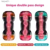 Realistic Vagina Anal Male Masturbator Oral Mouth Aircraft Cup Real Pussy Deep Throat Double Hole Masturbation Sex Toy for Men L230518