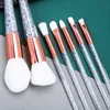 Makeup Tools 7 Sets Of Brush Makeup Brush Quicksand Silver Diamond Transparent Crystal Diamond Handle Fan Brush Makeup Tool 230531