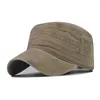 Ball Caps Fashion Men's Military Cap Spring Sun Hat Look consumato Flat-Top slavato all'ingrosso