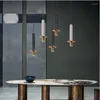 Lampes suspendues Lampe en marbre naturel nordique Europe du Nord Design minimaliste moderne Maison Salle à manger Lampe de chevet Suspension de luxe