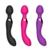 Vibromasseur puissant USB Charg10 vitesses pour femmes, baguette magique à double moteurs, masseur corporel, point G féminin pour adulte