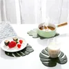 Table Mats 1pc Silicone Leaves Placemat Dining Mug Coffee Cup Cookies Anti-scalding Kitchen Placemats For Kids Tableware