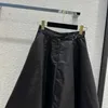 مصمم تنانير مصمم نسائي فستان فرنسي على طراز هيبورن على غرار ألوان صلبة عالية المظلة مظلة متوسطة الطول C66J