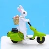 Pins Brooches Wuli baby Enamel Rabbit Riding Bicycle Carrying Basket Travel Animal Cute Women's Brooch Jewelry Gift G230529