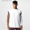 Camisetas de hombre Camiseta sin mangas para hombre Malla de secado rápido Camisas sin mangas Verano para hombre Ropa de fitness Ropa de gimnasia suelta Entrenamiento Chaleco de color sólido Tops T230601