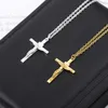 Hanger Kettingen Christian Jesus Cross Ketting Voor Vrouwen Mannen Rvs Kettingen Choker Religie Cross Hangers Sieraden Gebed Doop Geschenken J230601