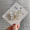 Alfileres Broches Moda mariposa encanto femenino perla broche de oro fiesta regalo ropa accesorios joyería de moda G230529