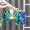 Kinder Kleidung Baby Jungen Kostüm Cartoon Mantel Strickjacke T-shirt Hosen Outfit Kinder Sport Anzug Herbst Winter Jungen Kleidung Set