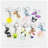 Gioielli Fashion Cartoon Kawaii Bear Frog Portachiavi Zaino per auto Portachiavi Accessori Drop Delivery Baby Kids Maternità Otknj