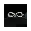 Band Rings Sterling Sier Infinity Ring Sign Charm For Women Fashion Jewelry Gift Drop Delivery Dhzhr