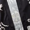 Herren-Freizeithemden, Herren-Kimono-Strickjacke mit Wellenmuster, traditionelle japanische Kleidung für Damen und Herren, Übergröße, Herren-Mantel