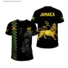 Men's T-Shirts Summer Men Women T Shirttessffel Jamaica Lion Emblem New Fashion 3d Print Tshirt Short Sleeve Streetwear Style T230601