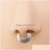 Nose Rings Studs Hinged Segment Ring Piercing Surgical Steel Hoop Septum Clicker Ear Cartilage Earrings Tragus Lip Jewelry Drop De Dhjkf