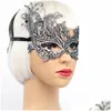 Maschere per feste Sexy Colorf Maschera abbronzante in pizzo Mezza faccia Matrimonio Moda Discoteche da ballo Spettacolo di ballo Carnevale Masquerade Drop Delivery Dhux6