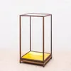 Gift Wrap Countertop Cube Box Desktop Toys Clear Riser Holder Table Display Stand Figures Acrylic Case Glass Statue