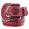 1Designer BB Simon Belt BB Pasek Rhinestone Studded Western Skórzany Pasek dla mężczyzn Kobiety Vintage Bling Taist Pass For Pants Dżinsy męskie klamra z pudełkiem Diamentu 23-1L