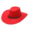 Chapeaux à large bord adulte décontracté solide été Western mode Cowboy chapeau de soleil voyage Sombrero fête Pack Led pour hommes