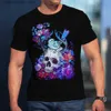 Męskie koszulki Summer Fashion Casual Trend Skull Graphic Funny Man T-shirty Hip Hop 3D Print HARAJUKU OBSŁUGI OBWODZENIE SCICK KRÓTKOWY TOP T230601