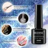 ドレスMizhse 12PCSジェルマニキュアセットセット反射的なカラフルなグリッターUV LED MANICUREネイルアートトップコートジェルのネイルワニス