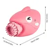 Sand Play Water Fun Electric Bubble Shark Machine Flashing Light Automatic Blower Soap water Bubbles Maker Gun for Children Outdoor Toys