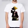 T-shirty męskie śmieszne koszulki japońskie anime mężczyzn T-shirt Luffy T koszule odzież koszula