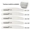 Nail Files 50Pcs/Lot Professional Wooden Nail Files 100/180 half a month thin slice Nail file Sandpaper Sanding Manicure Buffer Files Tools 230531