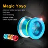 Yoyo yüksek kaliteli yoyo profesyonel sihir yoyo alüminyum alaşım metal yoyo top yatağı ile dönen iplik çocuk oyuncakları
