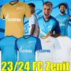 23/24 FC Zenite Soccer Jerseys Home Away St. Petersburg Champions Shirt 2023 2024 Dzyuba Santos Barrios Lovren Malcom Azmoun Kokorin Ozdoev Football koszule