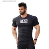 T-shirts pour hommes 2021 printemps Nouveau t-shirt en coton maigre pour hommes Fitness Bodybuilding Manches courtes Gym Workout Tee Tops Summer Casual Print Vêtements T230601