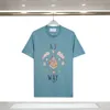 23ss Summer Men Plus Size Cotton Tee Fruit Flower t shirt Europe Street Castle Print Casual Unisex 3XL Tshirt