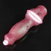 Sex Toy For Men Penis Silicone Mixed Color Male Masturbator Dog Knot Penis Sleeve Large Dildo Sheath Cock Extender Enlargement L230518