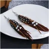 Charm Bohemian Tassel Orecchini Rice Beads Feather Womens Fashion Accessories Drop Delivery Jewelry Dhpw7