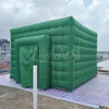 Double Layered Giant Green Inflatable Cube Tent For Wedding Party Large Marquee Inflatable Nightclub Tent