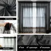 Cortina Yeahmart 30% Sombreamento Cortinas transparentes brancas sólidas Para sala de estar Decoração Janela Cozinha Moderno Tule Voile Pano