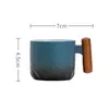 Mugs Ceramic Retro Coffee Cup Office Water Filter Tea Mug Handmade Birthday Gift