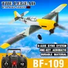 Télécommande avion BF109 2.4GHz 4CH 400mm envergure une clé U-Turn voltige RC avion planeur RC Warbird cadeau jouets 761-11