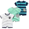 Set di abbigliamento 3PCSLot nato Baby Boy Girl vestiti morbido cotone Cartoon stampato pagliaccetto estate manica corta tuta infantile Bebe 230601