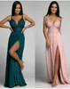 Robes de soirée Sexy femmes col en v Maxi 2023 nouveau décalque de Satin italien longue élégante robe de bal de graduation P230531